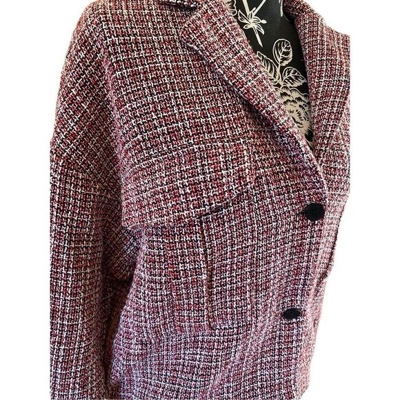 Nwt Forever 21 Tweed Winter Coat Peacoat Jacket Fall - Picture 5 of 13